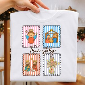 Jesus Christmas True Story Png, Christian Jesus God Christmas Sublimation, Christmas Jesus Png,Christmas Png Design,Chri