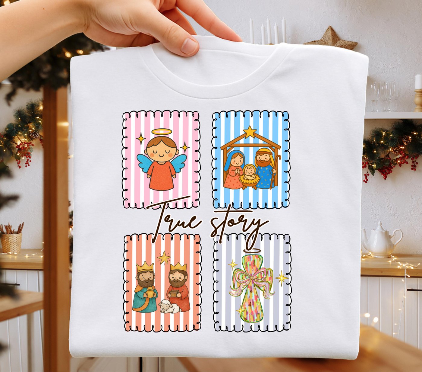 Jesus Christmas True Story Png, Christian Jesus God Christmas Sublimation, Christmas Jesus Png,Christmas Png Design,Chri