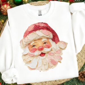 Christmas Santa brushstroke Png, Cute Christmas PNG, Preppy Christmas Brushstroke Png, Holiday Movies Png, Merry Xmas Di