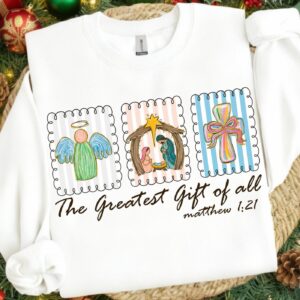 The Greatest gift of all Png, Christian Jesus God Christmas Sublimation, Christmas Jesus Png, Christmas Png Design, Chri