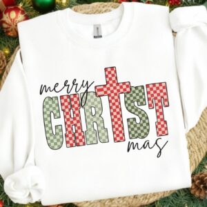 Checkered merry christ mas Png, Christian Jesus God Christmas Sublimation, Christmas Jesus Png, Christmas Png Design, Ch