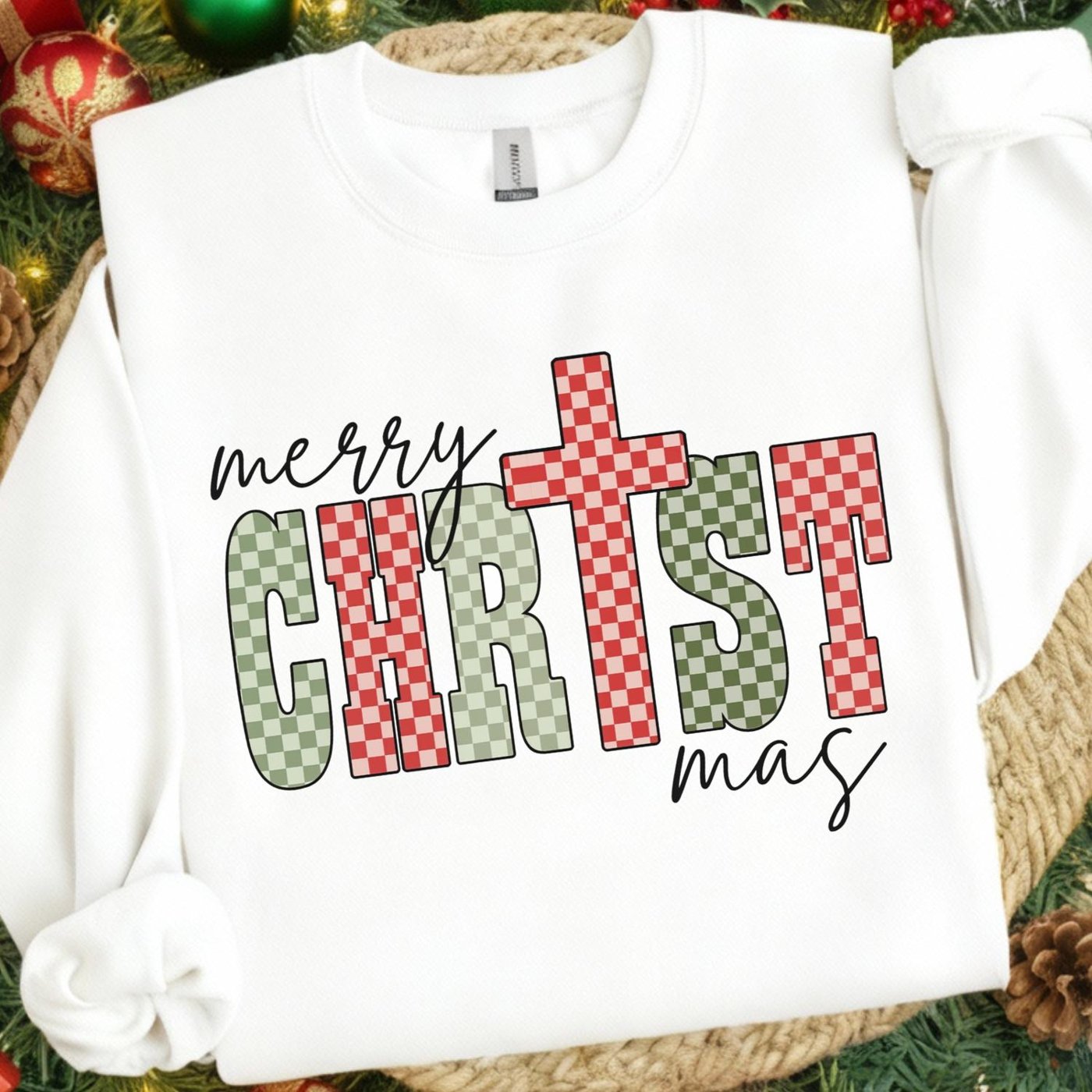 Checkered merry christ mas Png, Christian Jesus God Christmas Sublimation, Christmas Jesus Png, Christmas Png Design, Ch