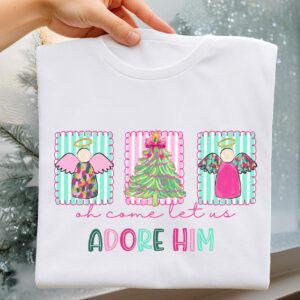 Oh come let us adore him Png, Christian Jesus God Christmas Sublimation, Christmas Jesus Png, Christmas Png Design, Chri