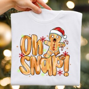 Christmas gingerbread man Oh Snap Png, Cute Christmas PNG, Preppy Christmas Brushstroke Png, Holiday Movies Png, Merry X