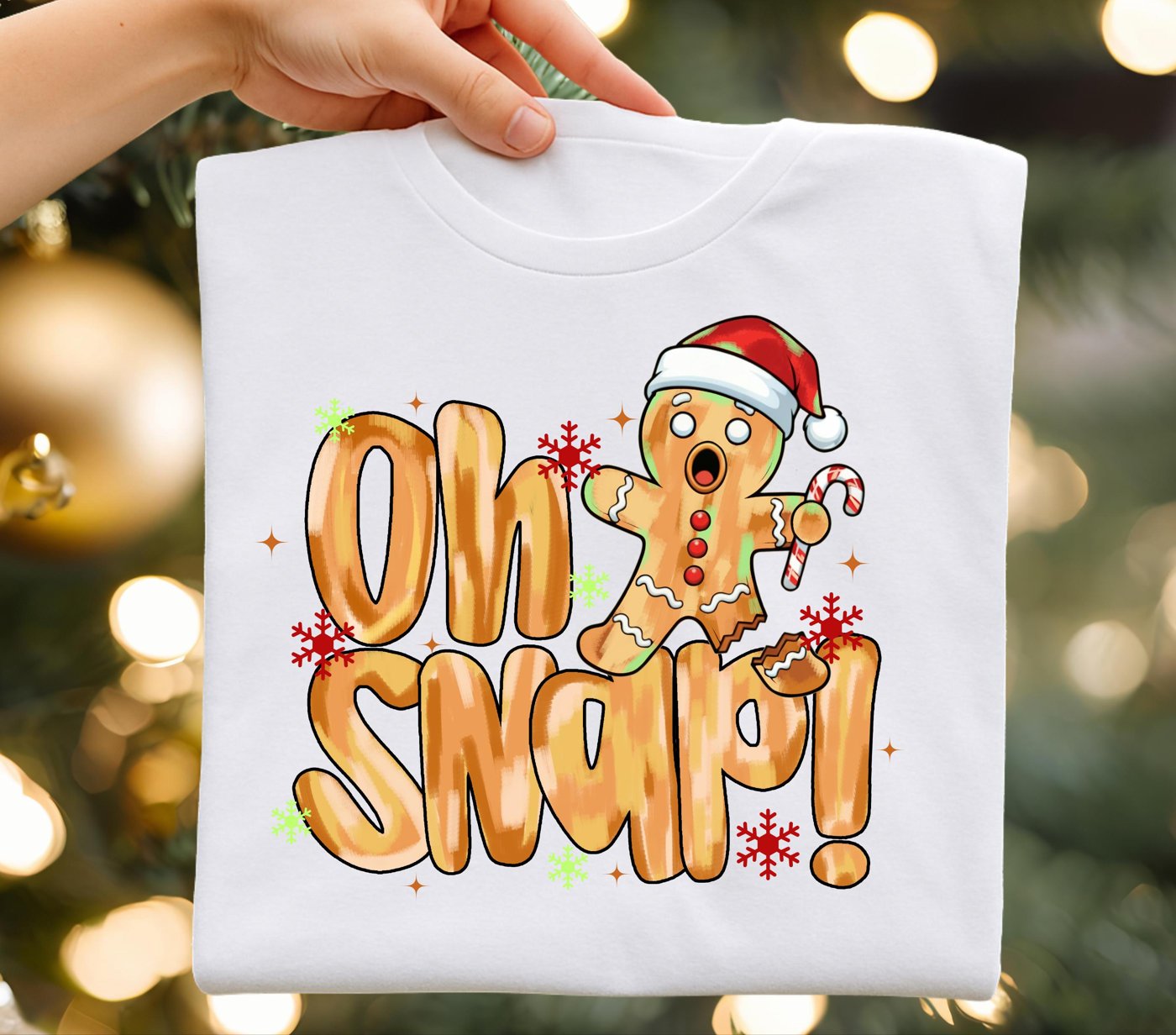 Christmas gingerbread man Oh Snap Png, Cute Christmas PNG, Preppy Christmas Brushstroke Png, Holiday Movies Png, Merry X