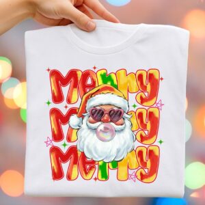 Christmas santa Png, Cute Christmas PNG, Preppy Christmas Brushstroke Png, Holiday Movies Png, Merry Xmas Digital