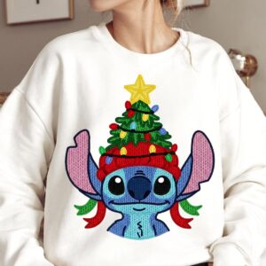 Christmas Stich Ho ho ho Png, Cute Blue alien Christmas PNG, Preppy Christmas Brushstroke Png, Holiday Movies Png, Merry