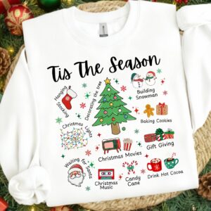 Christmas Tis the season Png, Cute Christmas PNG, Preppy Christmas Brushstroke Png, Holiday Movies Png, Merry Xmas Digit