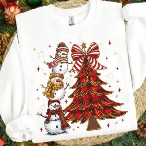 Christmas snowman tree Png, Cute Christmas PNG, Preppy Christmas Brushstroke Png, Holiday Movies Png, Merry Xmas Digital