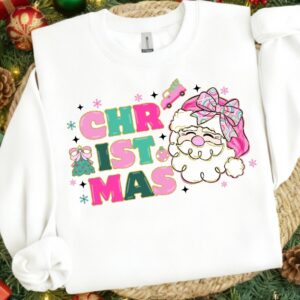Christmas Santa Png, Cute Christmas PNG, Preppy Christmas Brushstroke Png, Holiday Movies Png, Merry Xmas Digital
