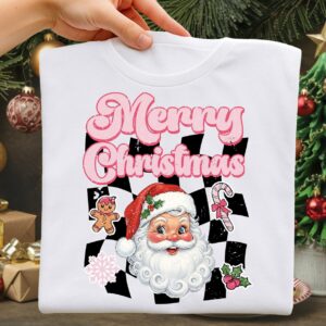 Retro Christmas png Bundle, Christmas Shirt Design, Christmas,Pink Santa Png, Sublimation Download, Pink Christmas png,