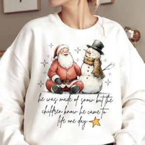 Christmas He was made of snow Png, Cute Christmas PNG, Preppy Christmas Brushstroke Png, Holiday Movies Png, Merry Xmas