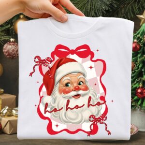 Christmas Santa ho oh ho Png, Cute Christmas PNG, Preppy Christmas Brushstroke Png, Holiday Movies Png, Merry Xmas Digit