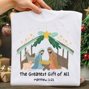 Christmas The greatest gift of all Png, Cute Christmas PNG, Preppy Christmas Brushstroke Png, Holiday Movies Png, Merry