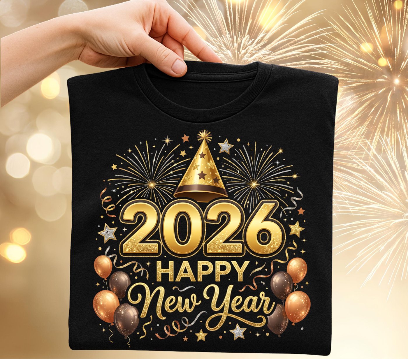 Happy new year 2026 Png, New Year 2026 Png, Balloons Happy New Year Design, Hello 2026 Png, Preppy New Year Png