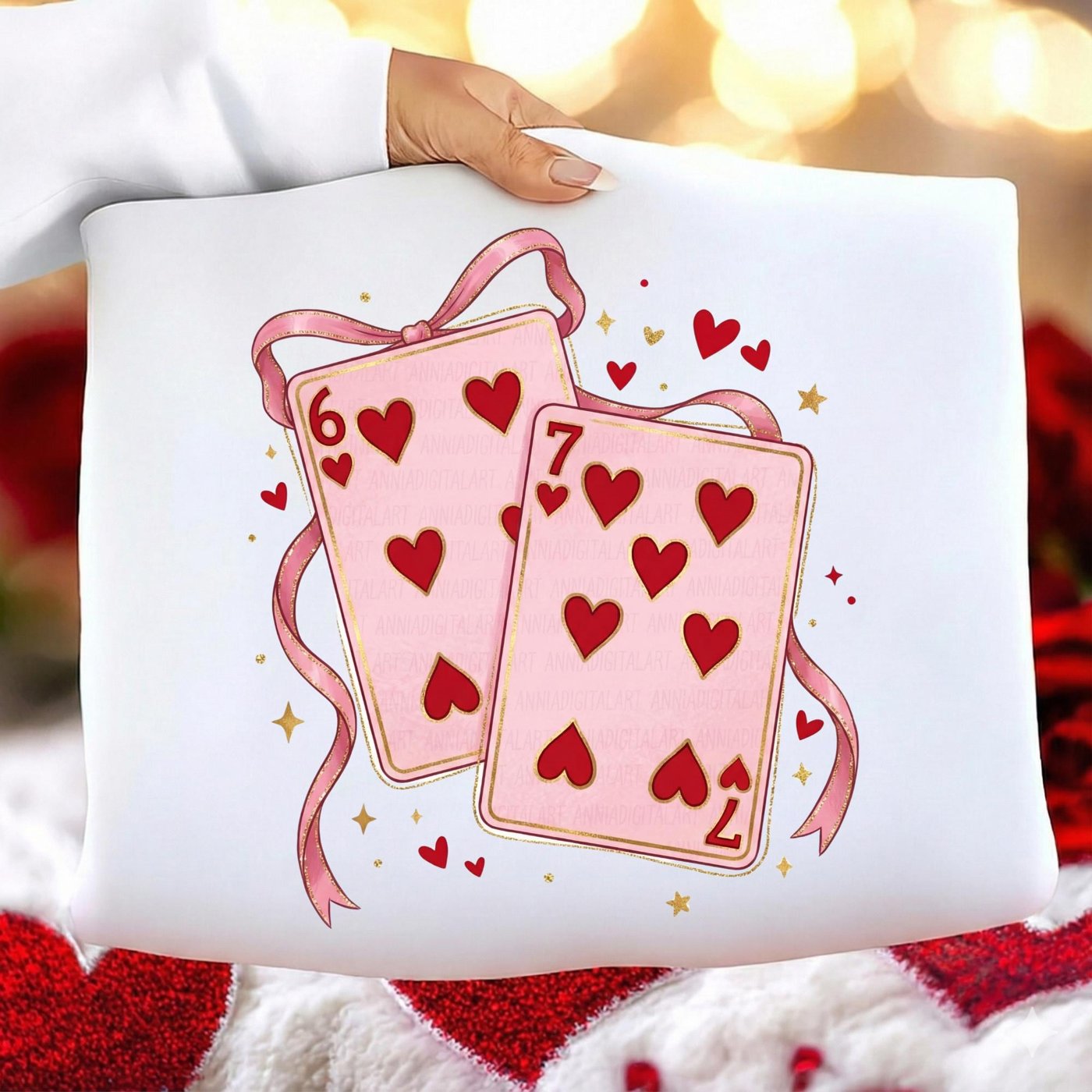 Playing Cards Valentine 6 7 PNG, Preppy 67 Six Seven Valentines Png Valentines day png, Retro Girly Valentine Shirt Png,