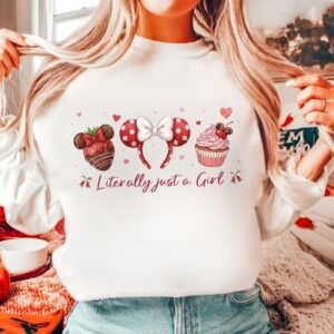 Valentine Literally just a girl PNG, Pink Red Heart Coquette Design, Valentines day png, Retro Girly Valentine Shirt Png