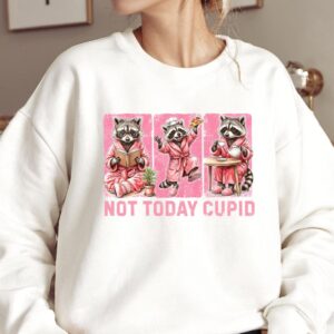 Valentine not today cupid PNG, Pink Red Heart Coquette Design, Valentines day png, Retro Girly Valentine Shirt Png, Tren