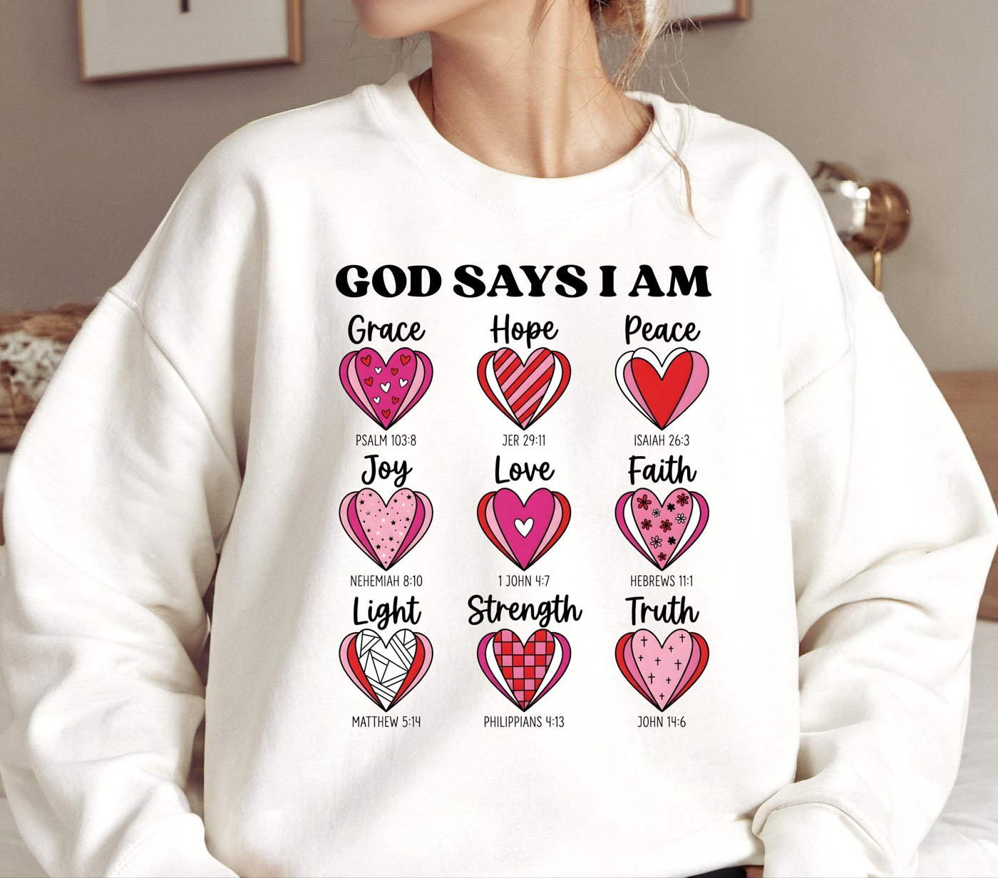 Valentine god says i ma grace hope peace PNG, Pink Red Heart Coquette Design, Valentines day png, Retro Girly Valentine