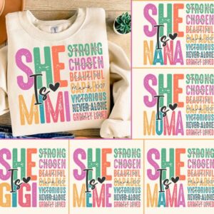 She is Mom Bundle PNG, She is Nana, Meme PNG, Blessed Mom Png, Mom Shirt, Mom Life Png, Mother's Day Png, Gift for Mom,