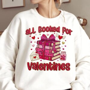 All booked for Valentine PNG, Pink Red Heart Coquette Design, Valentines day png, Retro Girly Valentine Shirt Png, Trend