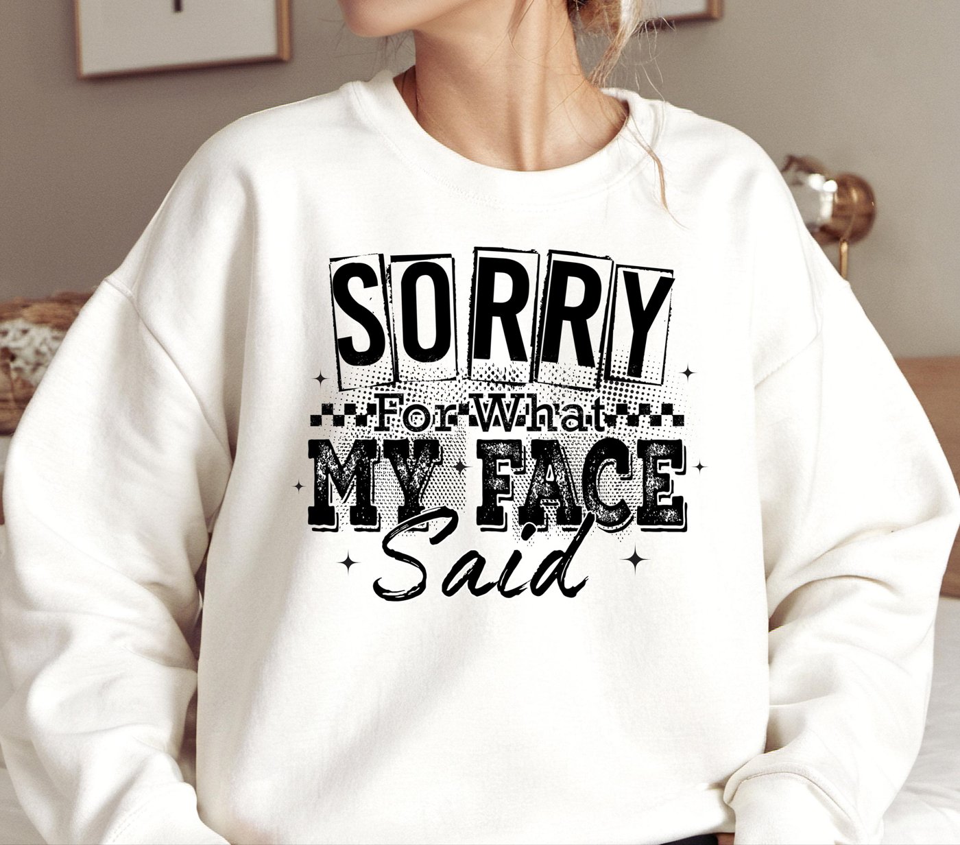 Sarcastic Sorry For What My Face Said Snarky PNG Trendy Funny Adult Humor Womens Sarcasm Checkers Retro Humor Sassy Att
