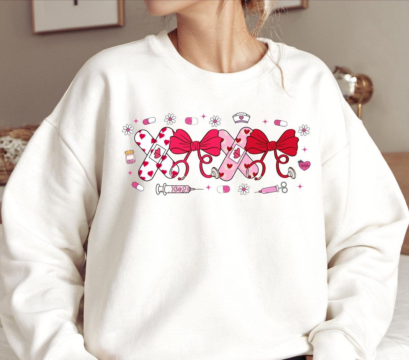 Pink Valentine Nurse Png, Valentine Nurse Coquette Png, Nurse Valentines Shirt Design, Valentines Day PNG, Cupids Favori