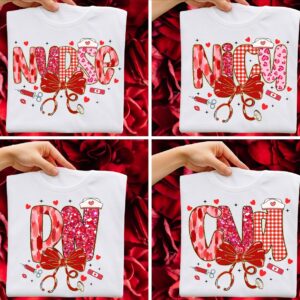 Valentine Nurse Png Bundle, Valentine Nurse Coquette Png, Nurse Valentines Shirt Design, Valentines Day PNG, Cupids Favo