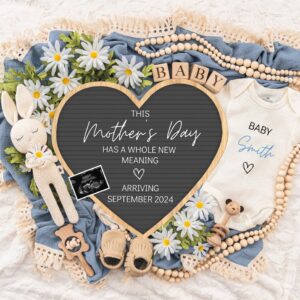 Mother's day Digital Pregnancy Announcement, Gender Neutral Editable Template, Floral Baby Announcement, Personalized ba