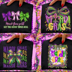 Mardi Gras Png, Hand Drawn, Brushstroke Mardi Gras Png, Fleur De Lis Png, Mardi Gras Coquette Bow png, Happy Mardi Gras