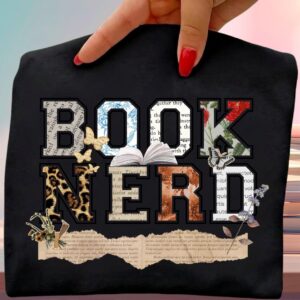 Book Nerd png | , Apparel, and Home Decor, Vintage Floral Bookshelf PNG for DIY Projects