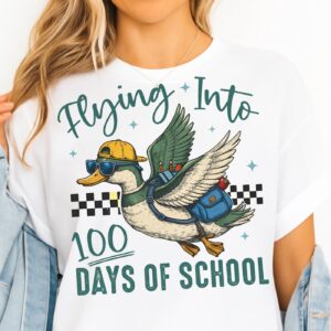 Flying into 100 days of school Png, Preppy School Teacher Png, Student Png, Little miss 100 Days Smarter, 100 Days Smart