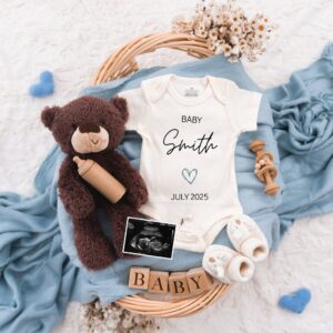 Boy Pregnancy Announcement Digital Baby Announcement Boy Gender Reveal Social Media Reveal Editable Template Its a Boy L