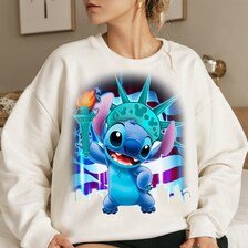 America Blue alien PNG, Blue Cartoon Sublimation, 4th July Blue Cartoon, Fourth of July T Shirt Design, USA sublimation,
