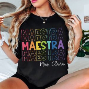 Retro Maestra Word Png, Teacher Life Png, Teacher Appreciation Gift, Maestra School Png, Teach Love Inspire, Spanish Tea
