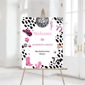 Nashville Bachelorette Welcome Sign, Last Rodeo, Cowgirl Bachelorette Nashville Party, Editable Welcome Sign Instant Dow