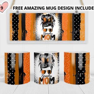Halloween Mug Sublimation design Template -Mug Sublimation Designs - 11Oz Mug - 15Oz Mug PNG Mug Templates - Cricut Mug