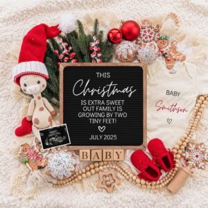 Christmas Pregnancy Announcement Digital Baby Announcement December Pregnancy Gender Neutral Social Media Reveal Templat