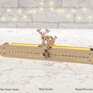 Days Until Christmas Countdown Calendar Bauble Svg Laser Cutting Files - Christmas Calendar Svg Laser Cut Files For Glow