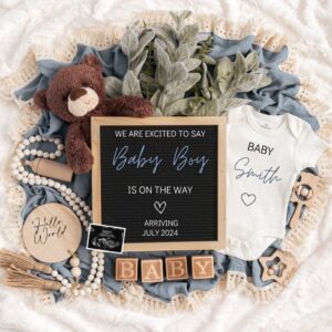 Baby Brother Digital Pregnancy Announcement, It's a Boy Gender Reveal Baby Announcement, Editable Template Gender Reveal