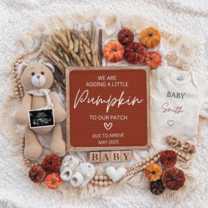 Baby Fall Pregnancy Announcement Digital, Baby Announce, Neutral, Instant Editable Template, Social Media, Gender Neutra
