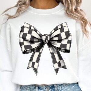 Checkered Coquette Bow SVG PNG, Coquette Bow Svg Png, Checkered Bow Svg Png, Bow Png, Checkered Bow Tie Png, Checkered S