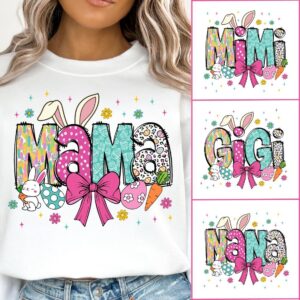 Coquette Easter Mama Bundle, Easter PNG, Mama Easter png, Easter day design, Girls Easter Png, Bunny Ears, Bunny Bow Png