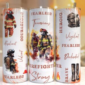 Fire fighter life 20oz Skinny Tumbler Sublimation Designs, Fire fighter PNG File Digital Download, Fire fighter tumbler