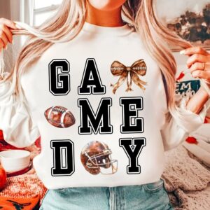 Coquette Football png, Football Bow png, Football png, Game Day, Fall Football png, Football Season Png, Football mom pn