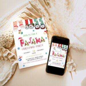Editable Christmas Party Invitation, Christmas Party Invitation, Party Announcement, Printable Template, Christmas Invit