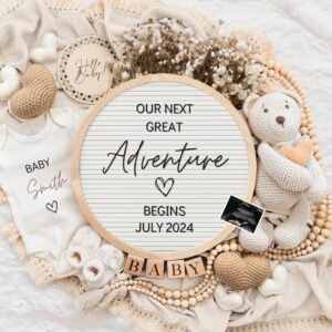 Neutral Pregnancy Announcement Digital | Boho Baby Announcement | Social Media Facebook Instagram | Editable Template |