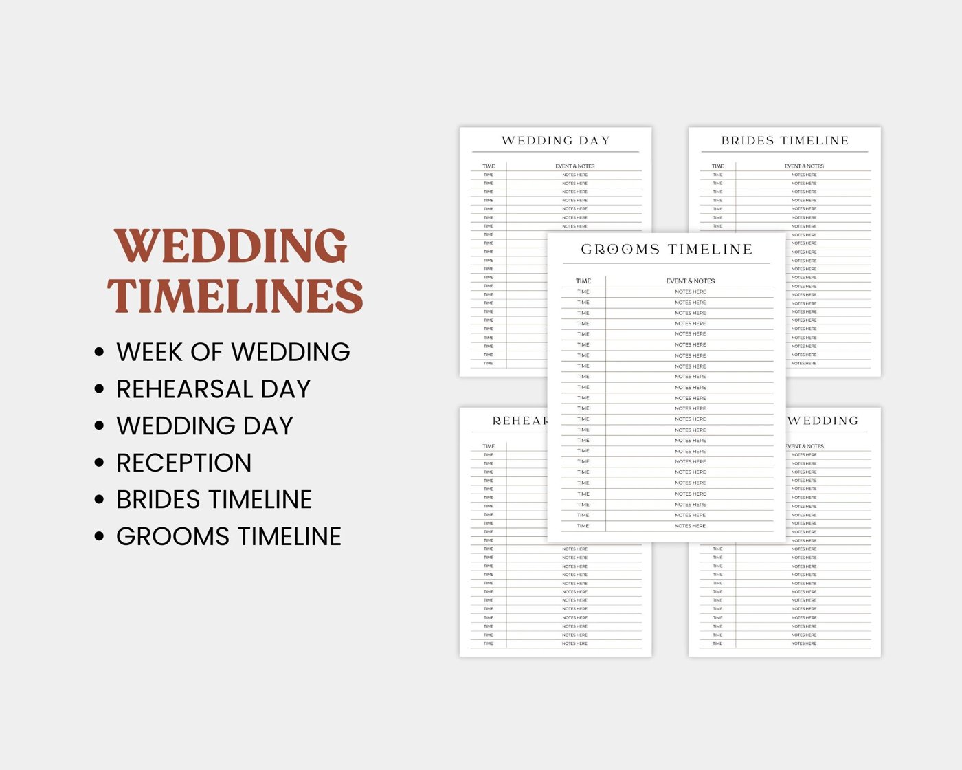 The Ultimate Wedding Day Binder Template, Wedding Planner, Canva Edit, Wedding Template, Instant Download, Digital Templ