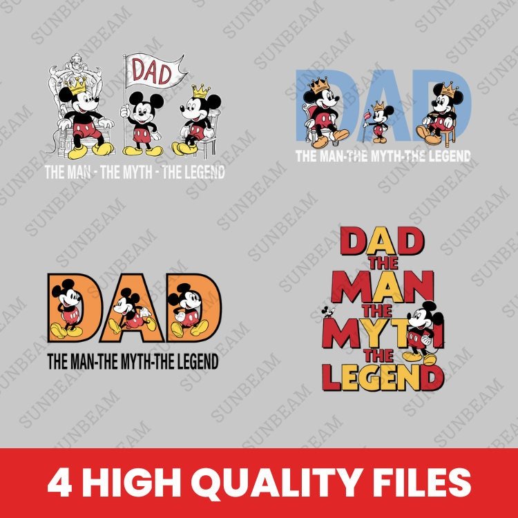 Dad The Man The Myth The legend Png, Father's Day Png, Mouse Dad Shirt, Gift For Dad Png, Dad Shirt Svg, Family Vacation
