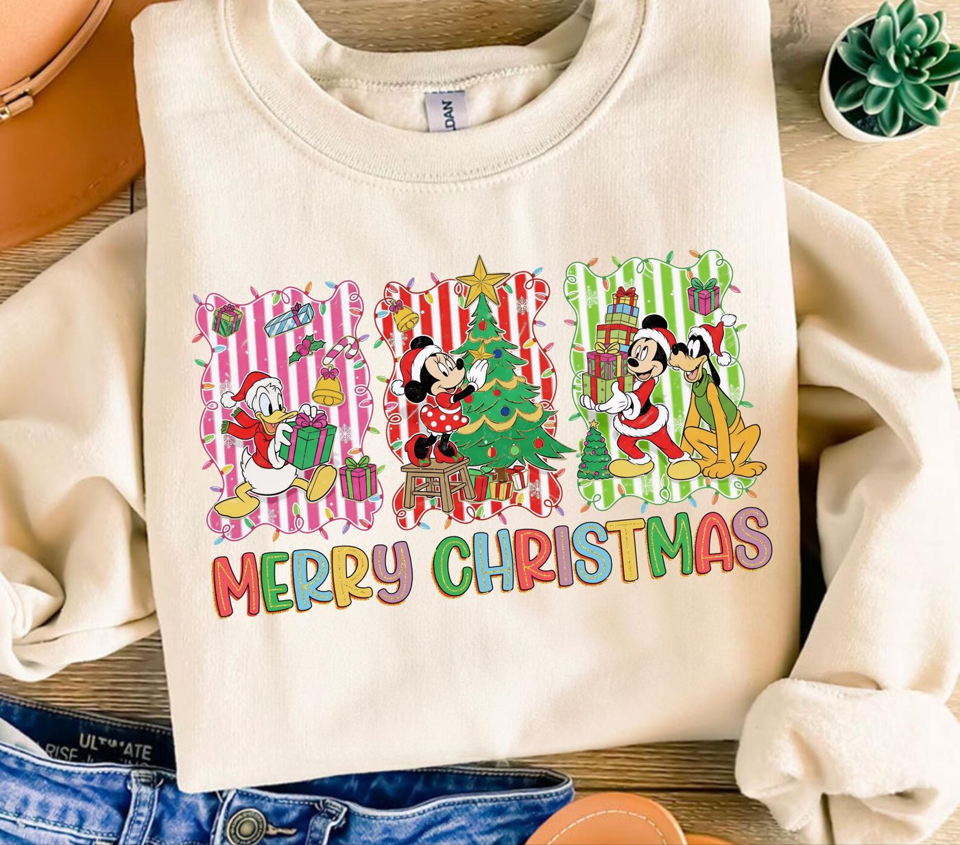 Mikey Merry Christmas Png, Mouse and friends Christmas Png, Merry Christmas Png, Merry and Bright Png, Preppy Christmas